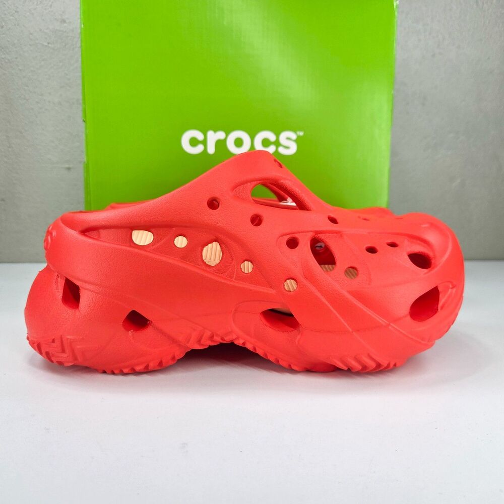 Crocs Women's Caged Clog Starfish Orange Sandals 211141-7AH Sz 6W - Picture 2 of 8